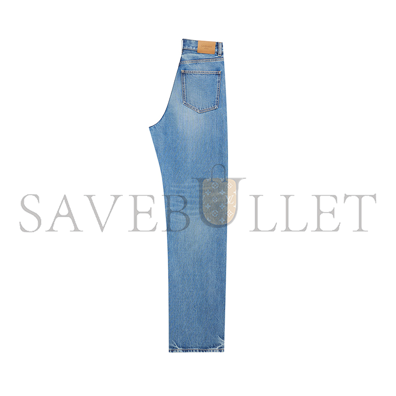 YSL V-WAIST LONG BAGGY JEANS 834135Y28EA4093